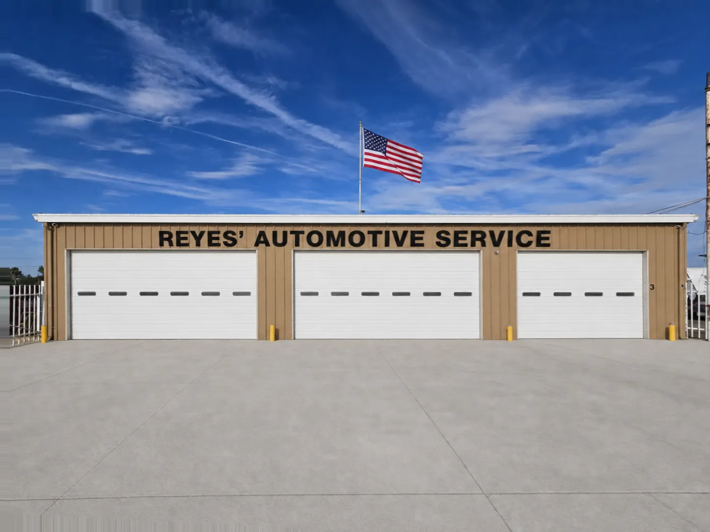 Storefront of Reyes' Automotive Service